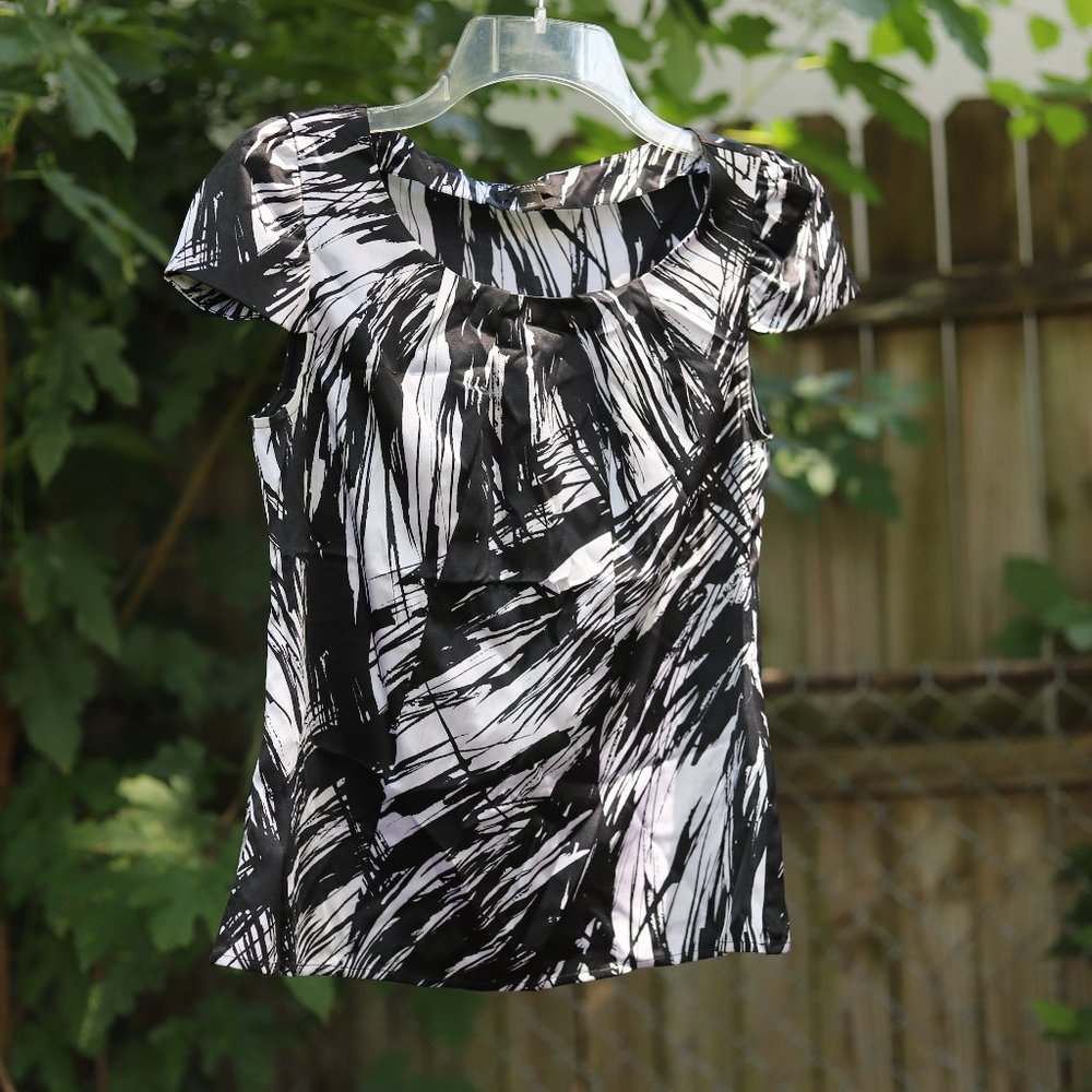Ann Taylor | real silk abstract blouse
